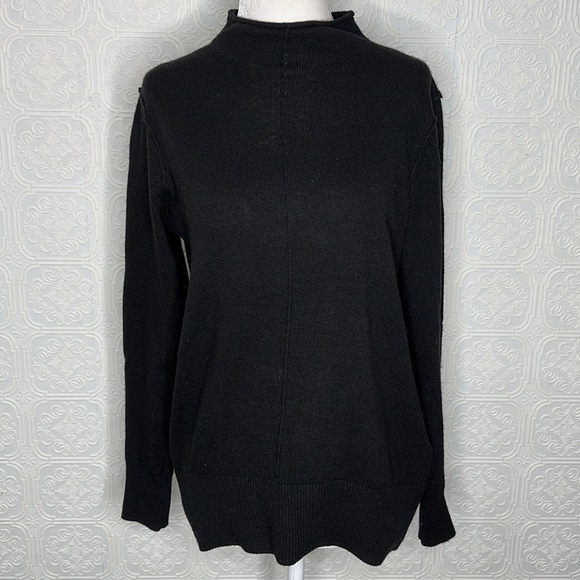 Banana Republic Sweaters - Banana Republic | Italian Wool & Cashmere Blended Black, Mock - Neck Swe…